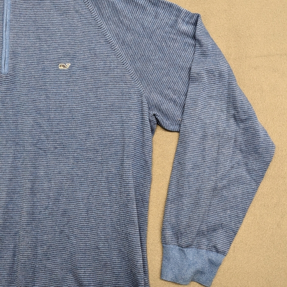 Vineyard Vines Mens Hamilton 1/4 Zip Sweater Blue Size XXL - Picture 2 of 10